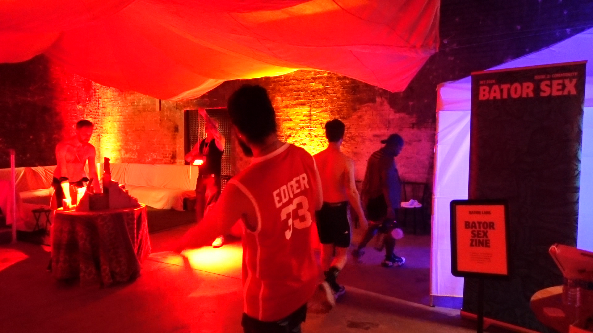 The Bator Bro Crew setting up one of our monthly events, strokinut display at left